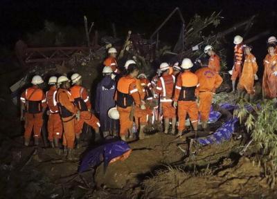 افزایش قربانیان حادثه رانش زمین در میانمار